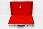 Red PU Watch Case With Pillows Portable Aluminum Watch Box
