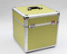 LP 12&quot; Aluminum Carry Case Yellow DVD Storage Box Aluminum ABS Diamond Portable Tool Case